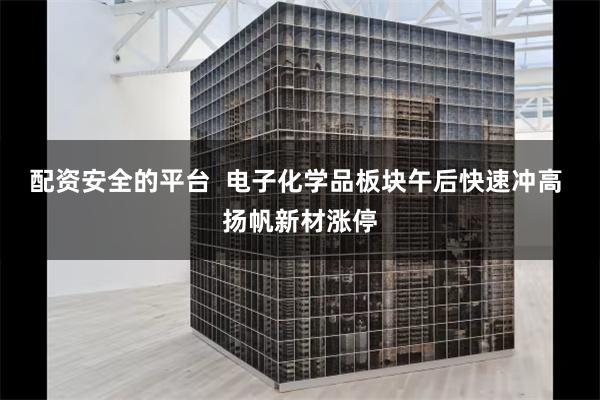 配资安全的平台  电子化学品板块午后快速冲高 扬帆新材涨停