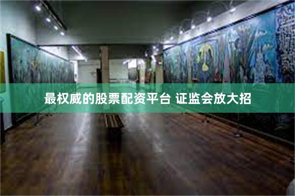 最权威的股票配资平台 证监会放大招